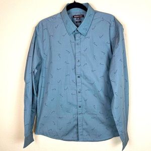 Micheal Kors men large dress shirt long sleeve